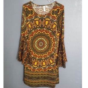 Bohemian Bell Sleeve Dress
